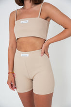 Load image into Gallery viewer, Rib Cycle Shorts - Beige
