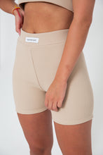Load image into Gallery viewer, Rib Cycle Shorts - Beige