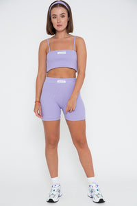 Rib Crop Top - Lilac