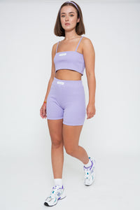 Rib Cycle Shorts - Lilac