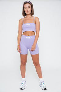 Rib Cycle Shorts - Lilac