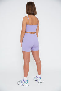 Rib Cycle Shorts - Lilac