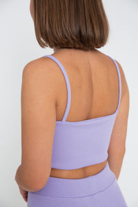 Rib Crop Top - Lilac