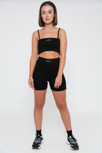 Load image into Gallery viewer, Rib Crop Top - Black
