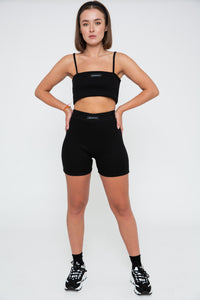 Rib Cycle Shorts - Black