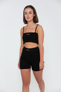 Rib Cycle Shorts - Black