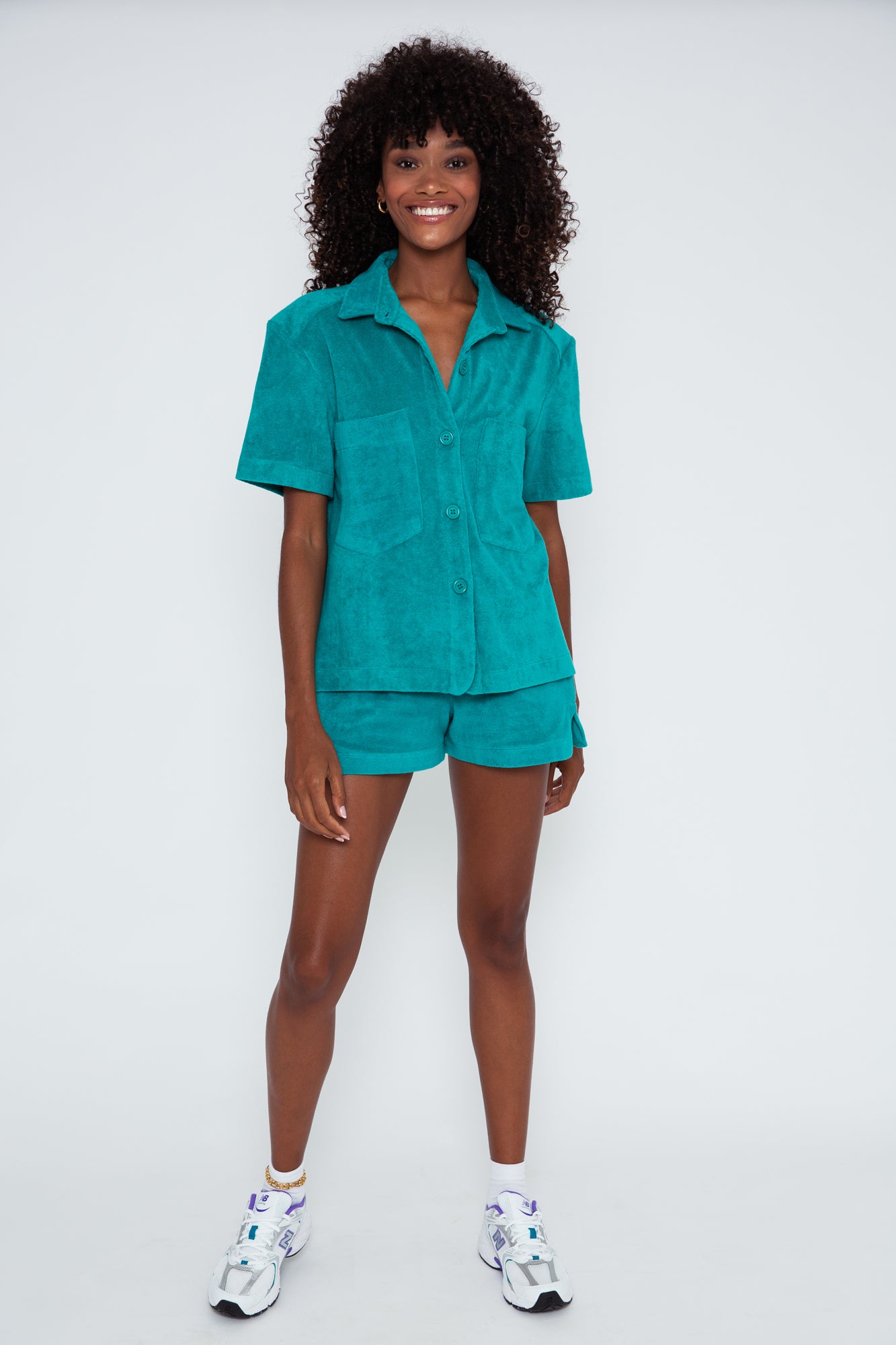 Towel Terry Shorts - Turquoise