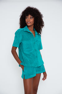 Towel Terry Shorts - Turquoise