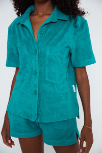 Towel Terry Shirt - Turquoise