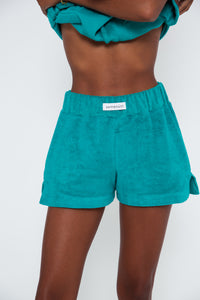 Towel Terry Shorts - Turquoise