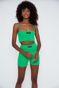 Rib Crop Top - Green